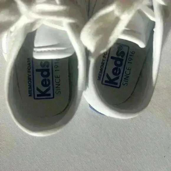 Keds Core Champion LACE Toe Cap Sneaker, White Leather, US 1 - Picture 3 of 4